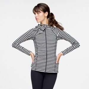 Kate Spade x Beyond Yoga Striped Bow Neck Athletic Jacket Top Size S/M